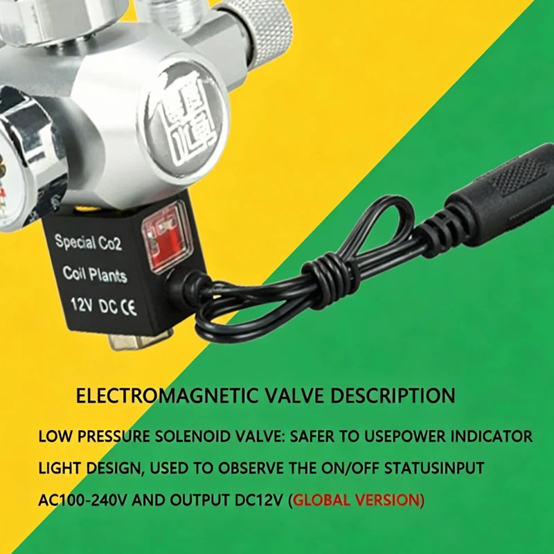 DIY Aquarium CO2-Reglersystem Elektromagnetisches Ventil Blasenzähler CO2-Steuerung Aquarien-Druckminderungsventil-Set – Detail 7