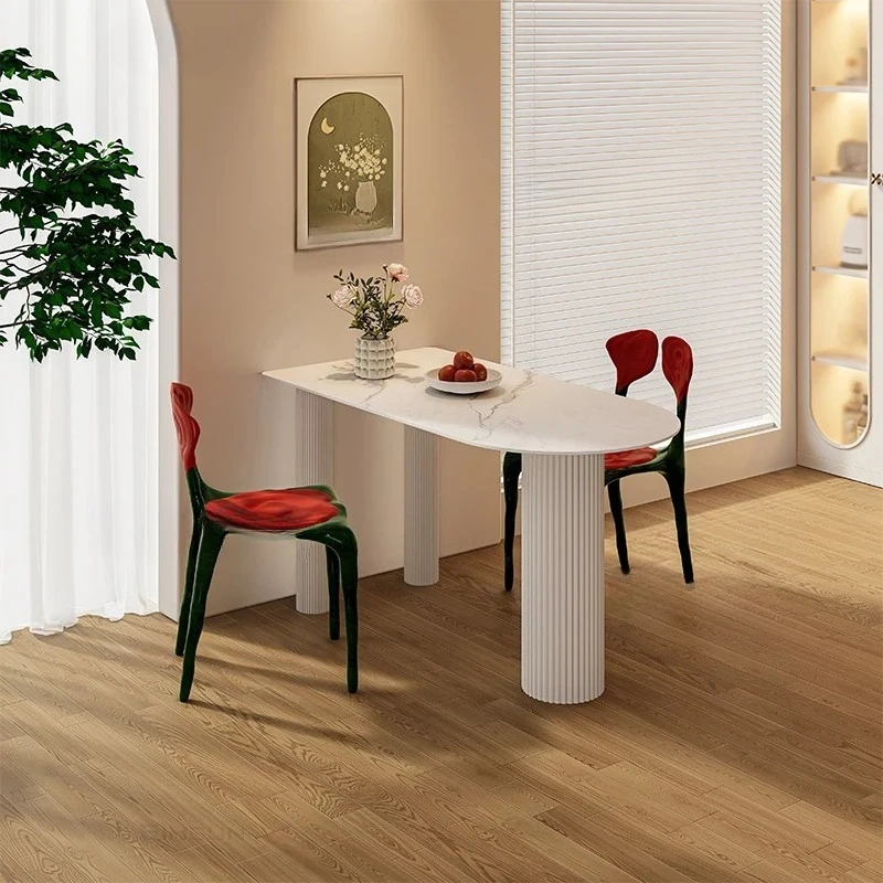 

Creative Fashion Light Luxury Dining Chair Art Back Dressing Single Minimalist Chair