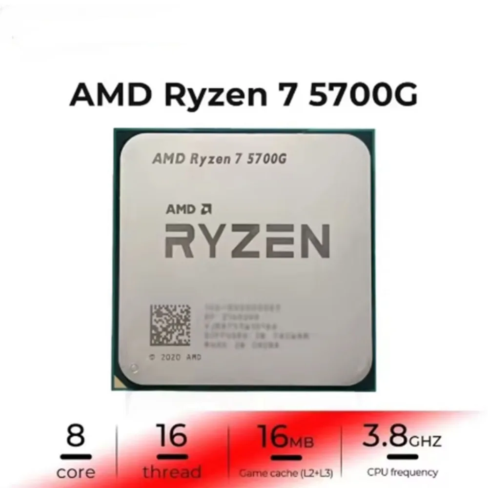 AMD Ryzen 7 5700G 8-Core 16-Thread 7NM 4.6GHz Processor DDR4 65W R7 5700G L3 Cache Socket AM4  No Retail Package