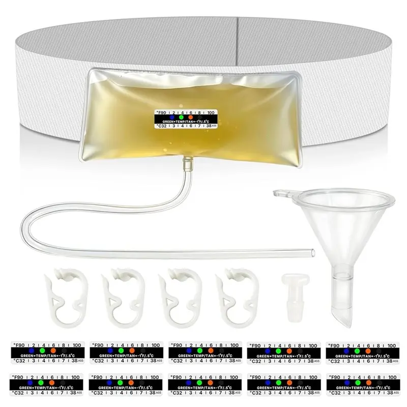 A93PHOT! Temperature Strips& Funnel Included Urine Test Complete Kit, 2 Oz To 4 Oz Concealed Sample Bag With Adjustable Belt, Re