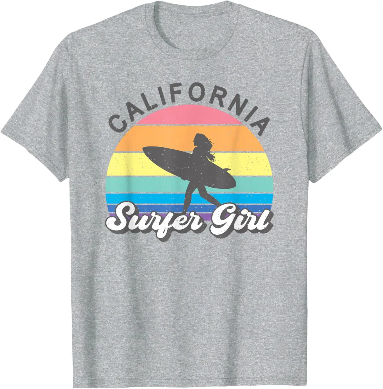 Surfer Girl California Surfing Surf Beach Women Cute Summer T-Shirt