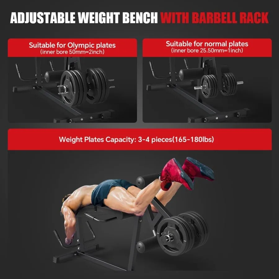 آلة تجعيد الساق الجلوس وتمديد الساق للمنزل وصالة الألعاب الرياضية، مقعد ضغط الساق قابل للتعديل متوافق مع لوحة الوزن 1 بوصة و2 بوصة