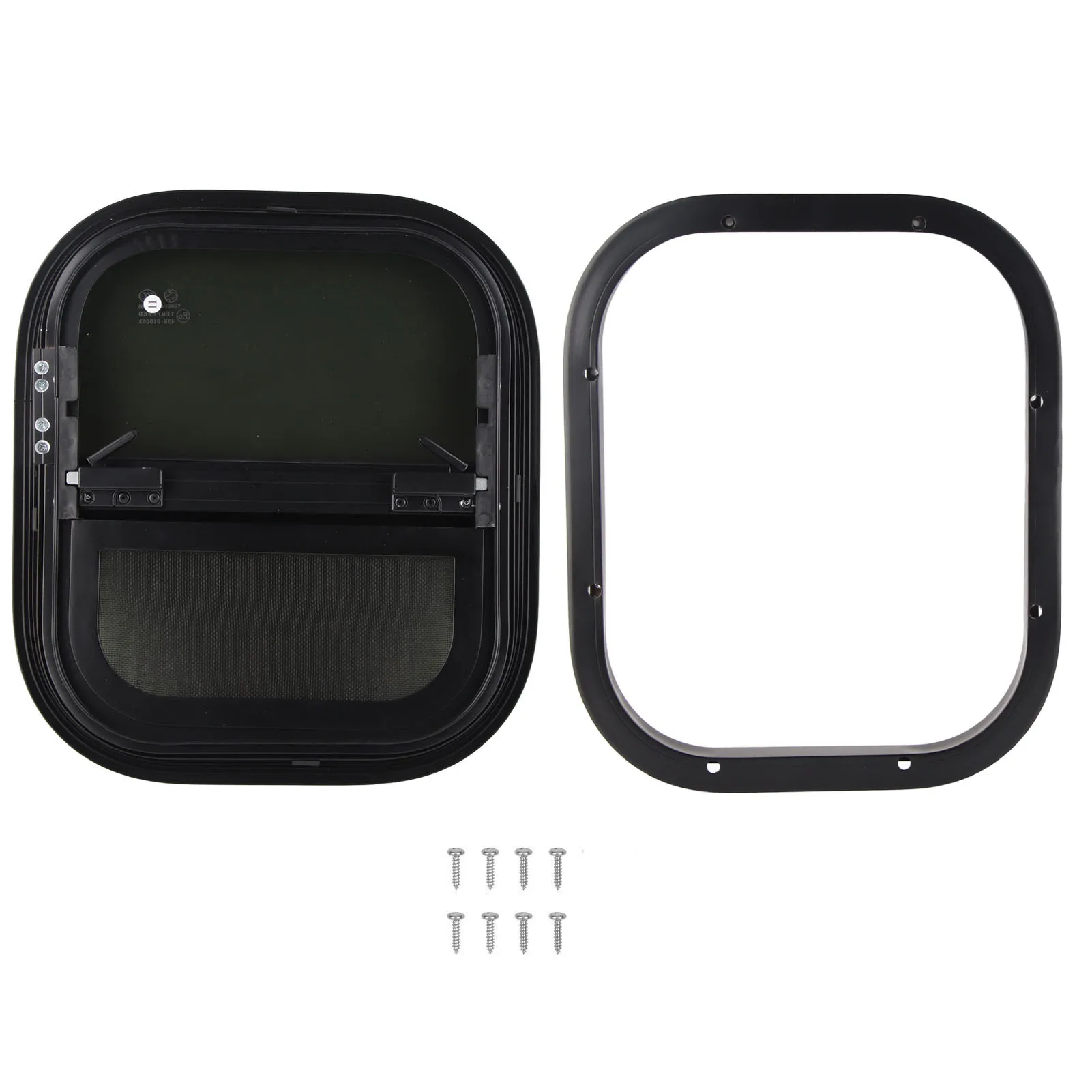 

RV Lifting Window with Screen 440mm H 390mm W Tinted Tempering Glass Waterproof for Motorhome Trailer Trailer Lifting Window