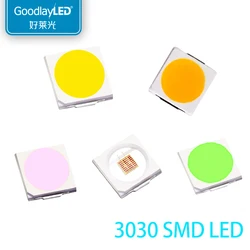 3030 SMD LED 1W 3V/6V/9V Plant Grow Chips 660/450 IR 940/850 Multi Color 140-160LM bianco singolo/due chio lampada Bead rosa/viola