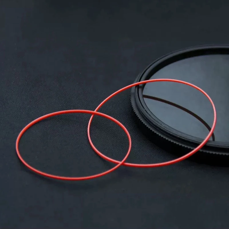 5pcs/A Lot Set Red Gasket 0.6mm Thick 16-40mm Waterpoor O Ring Fits Watch Case Back Repair Watches Spare Parts