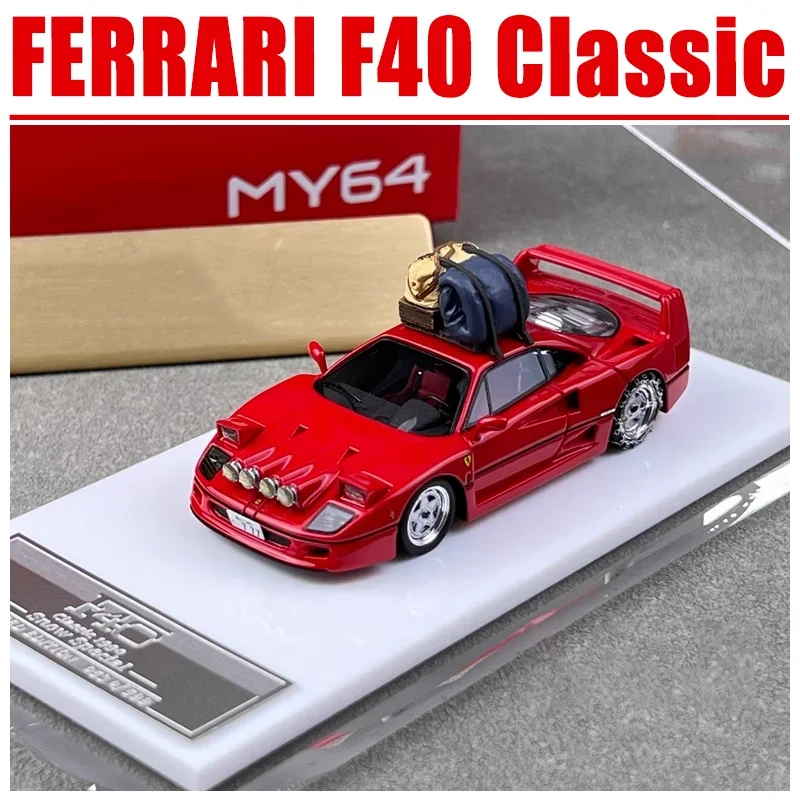 Modèle réduit de véhicule automobile FERRARI F40 en alliage moulé sous pression, échelle 1/64, jouet classique, idéal comme cadeau