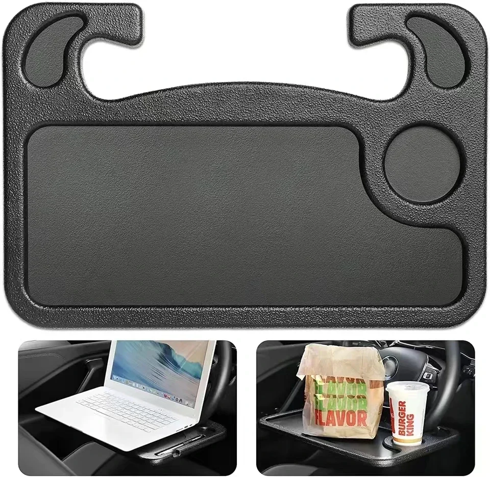 Portable Universal Drinks Holder With Multifunctional Table Desk Notebook Eat Work Cart Drink Coffee Holder Car Steering Wheel