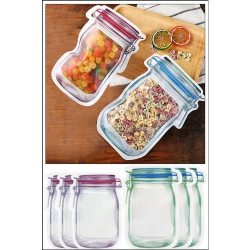 Kitchen Love 3 Adwt 600 ml. + 3 pcs 900 ml. Jar Looking Ziplock Pouch