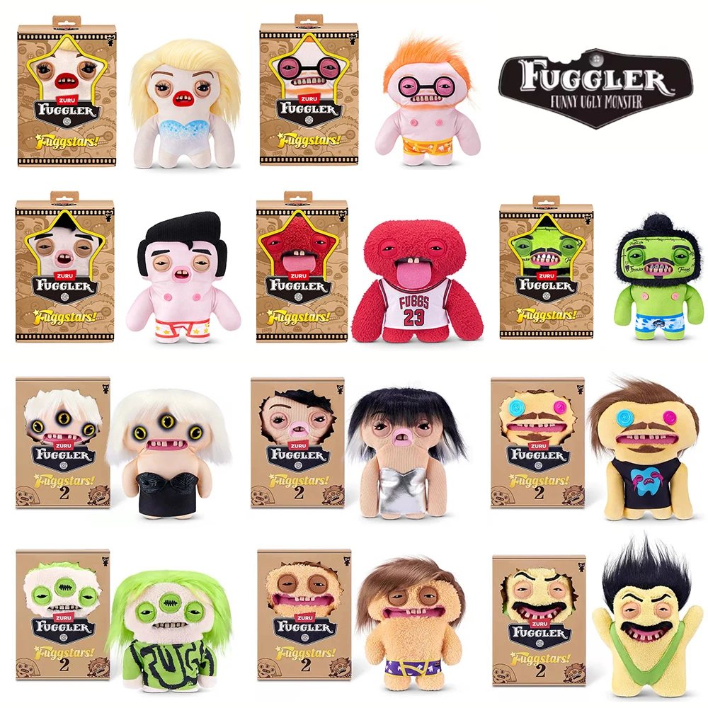 

Плюшевая игрушка Fuggstars FUGGLER Ugly Monster Original Doll Hollywood Punk Super Stars LADY FUGG EYELISH, мягкая набивная игрушка в коробке