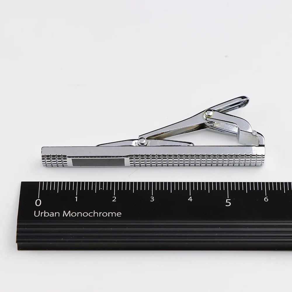 Nuevo conjunto de pinzas de corbata de Metal de diseñador de 6cm de plata dorada clásica de alta calidad, Pin de corbata para hombres, accesorios para banquetes de negocios, regalo