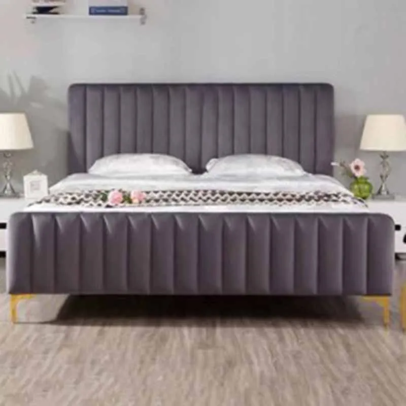 

High End Kawaii Double Bed Bedroom Soft Elastic Upholstered Modern Twin Beds Queen Luxury European Camas De Dormitorio Furniture