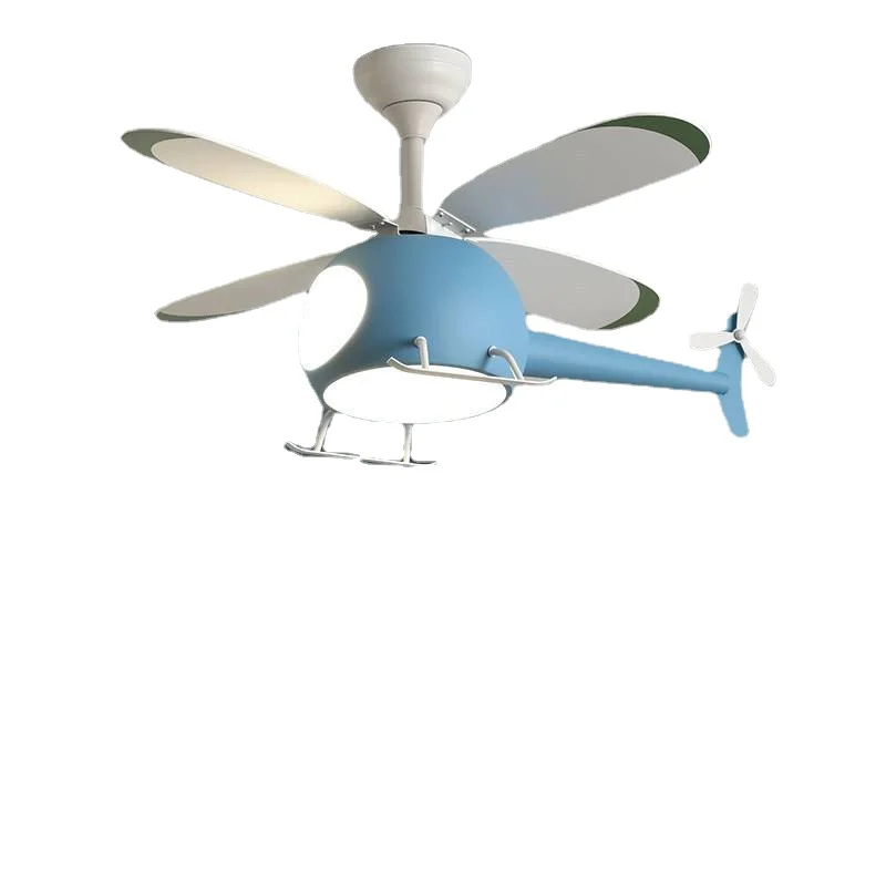 Cartoon Airplane Fan Light Children's Room Boy Girl Bedroom Chandelier Creative  Conversion  Ceiling Fan Lamp Modern Chandelier