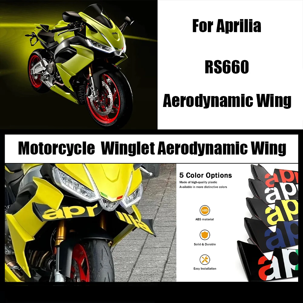 New Naked Front Spoiler Winglet Aerodynamic Wing Kit Spoiler Motorcycle Accessories For Aprilia RS660 RS 660 rs660 rs 660