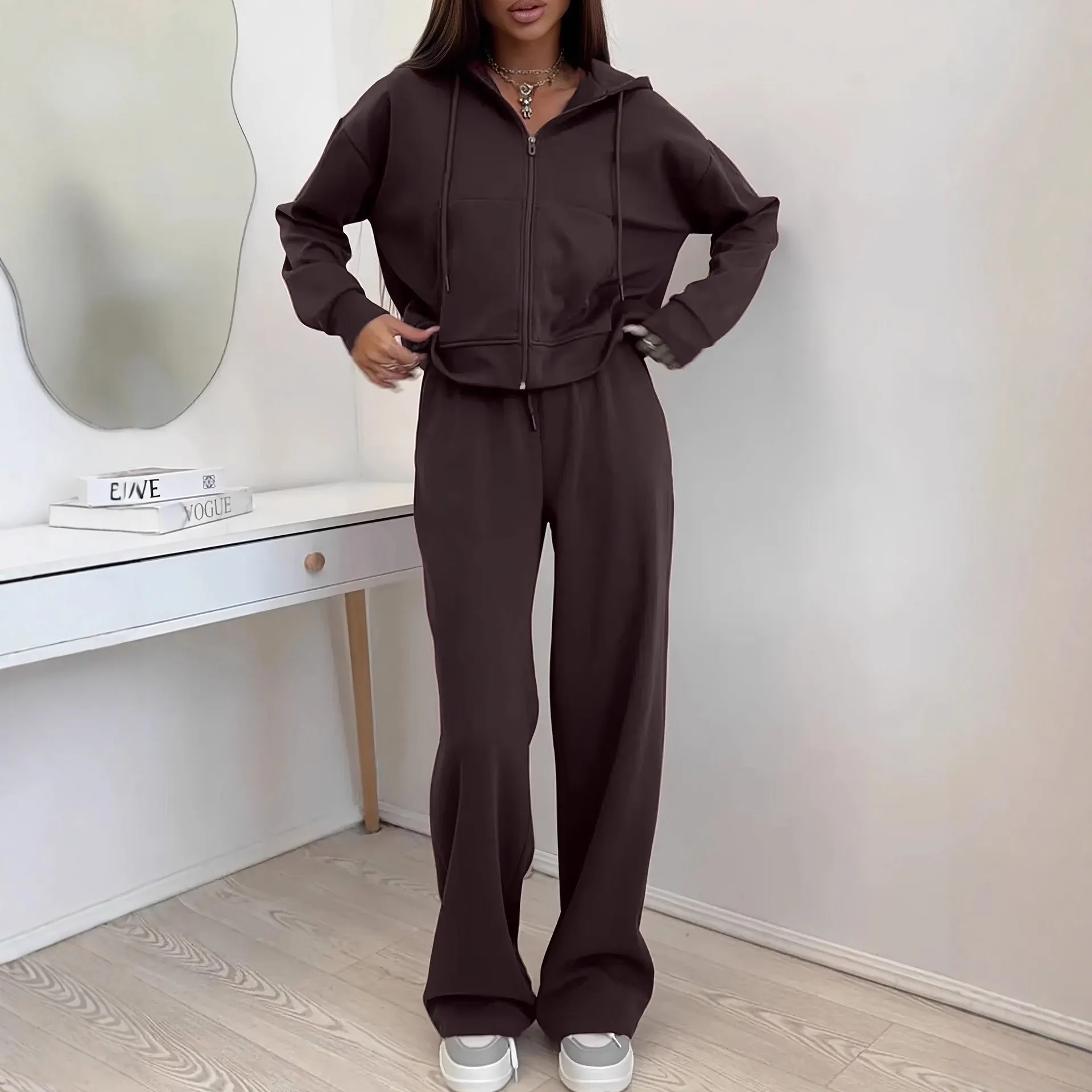 2 قطعة الملابس الأفريقية للنساء الخريف الشتاء أزياء أفريقيا طويلة الأكمام البوليستر أعلى بانت طويل مطابقة مجموعات أفريقيا الملابس