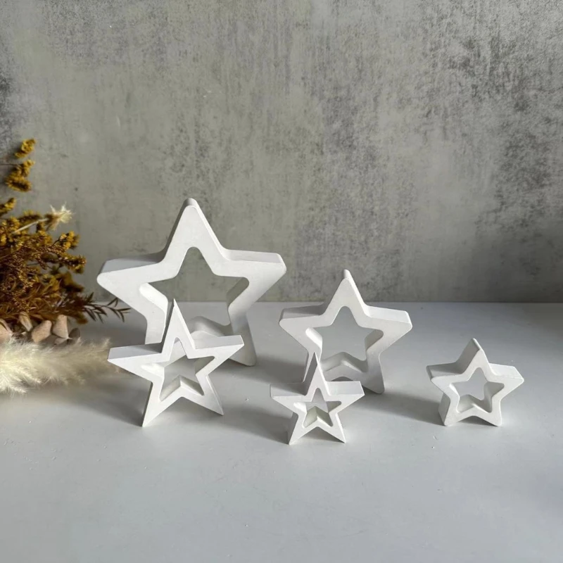 Hollow Out Five-pointed Star Resin Mold for DIY Art Craft Dropship