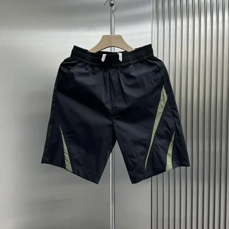 Мужские шорты с карманами, широкие мешковатые пляжные шорты, свободные мужские короткие брюки на шнурке, быстросохнущие, новинка в корейском стиле, повседневные Xl