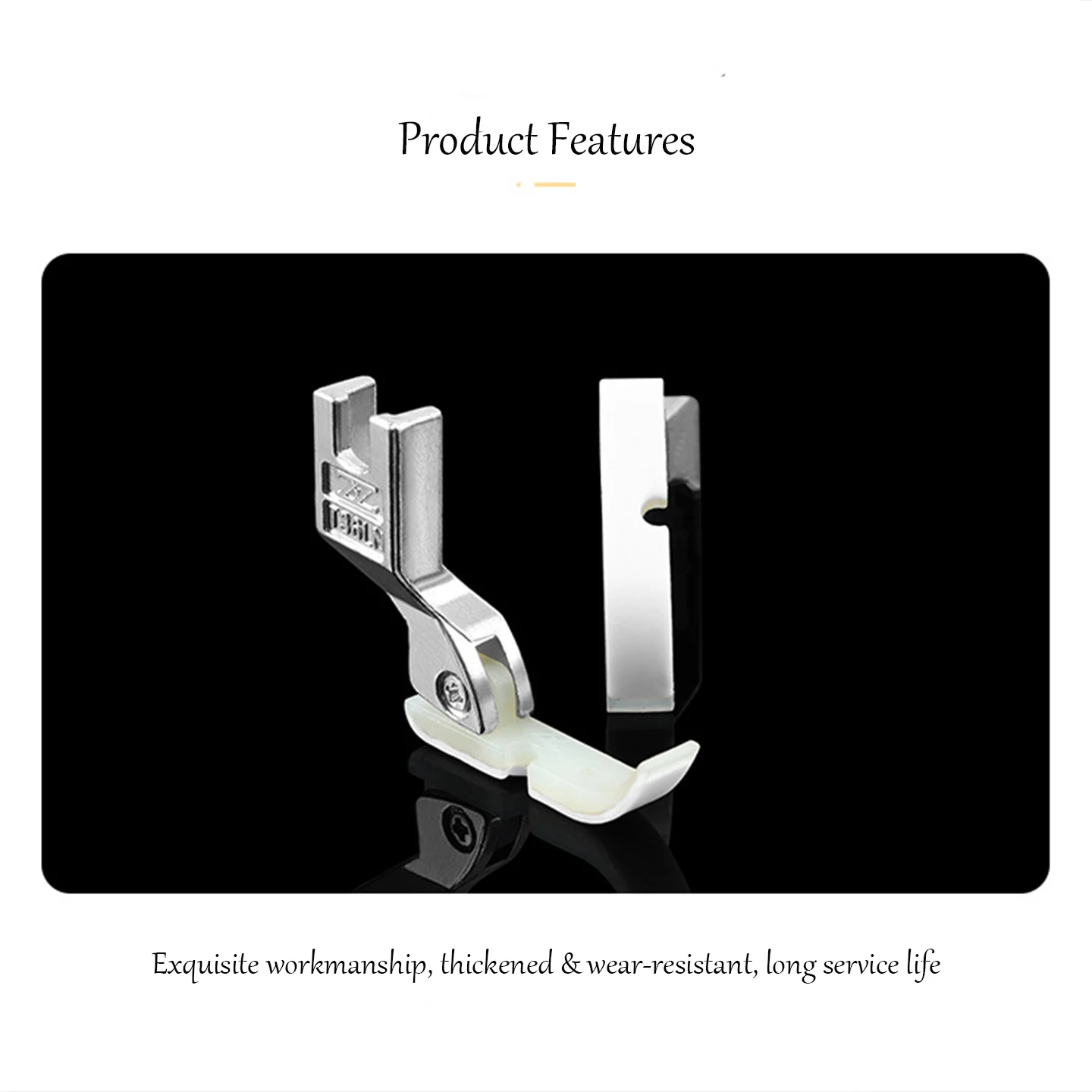 T36LN T36N Single Side Teflon Presser Foot For Industrial Flat Sewing Machine, Double Layer Wear Resistant Teflon Sole Plate Sol view 6