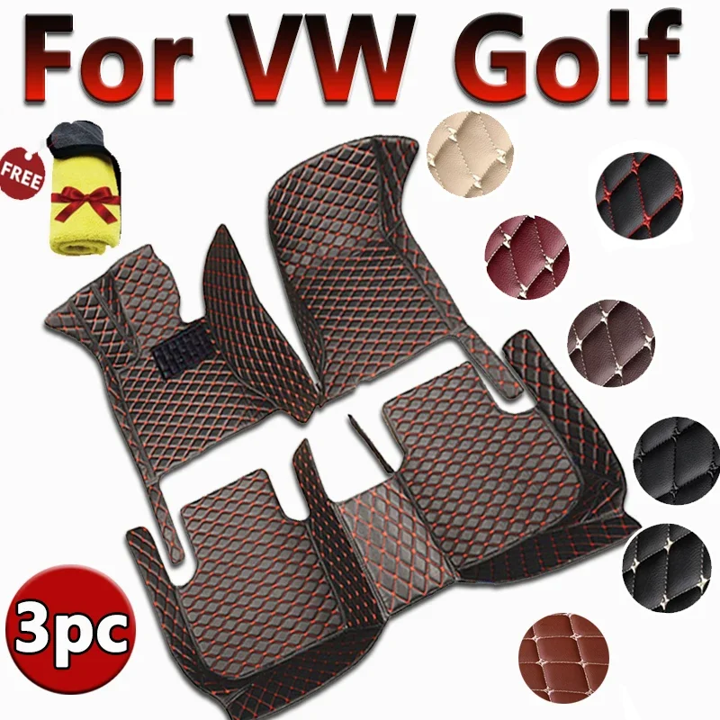 

Car Floor Mats For Volkswagen VW Golf 5 MK5 A5 2003~2007 Leather Mat Auto Interior Parts Luxury Rug Carpet Pad Car Accessories 0