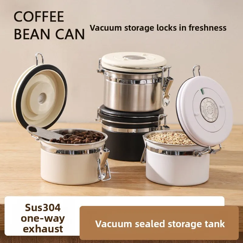 304 stainless steel coffee bean tank exhaust negative pressure sealed tank fresh storage milk powder coffee powder tank