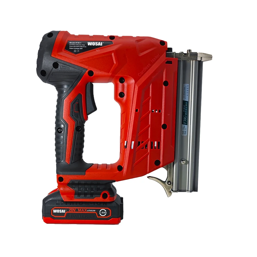 WOSAI 18v F30 Electric Cordless Nailer Lithium Battery Nail Gun Woodworking Tools Rechargeable Nail Gun