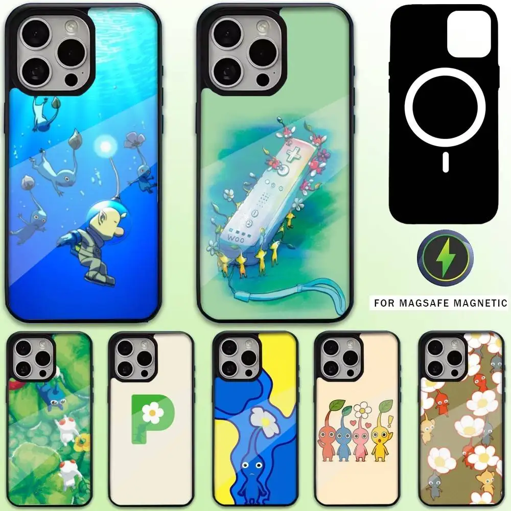 

Game P-PikminS-S Phone Case For iPhone17,16,15,14,13,12,11 Plus,Pro Max Magnetic For Magsafe Wireless Charging