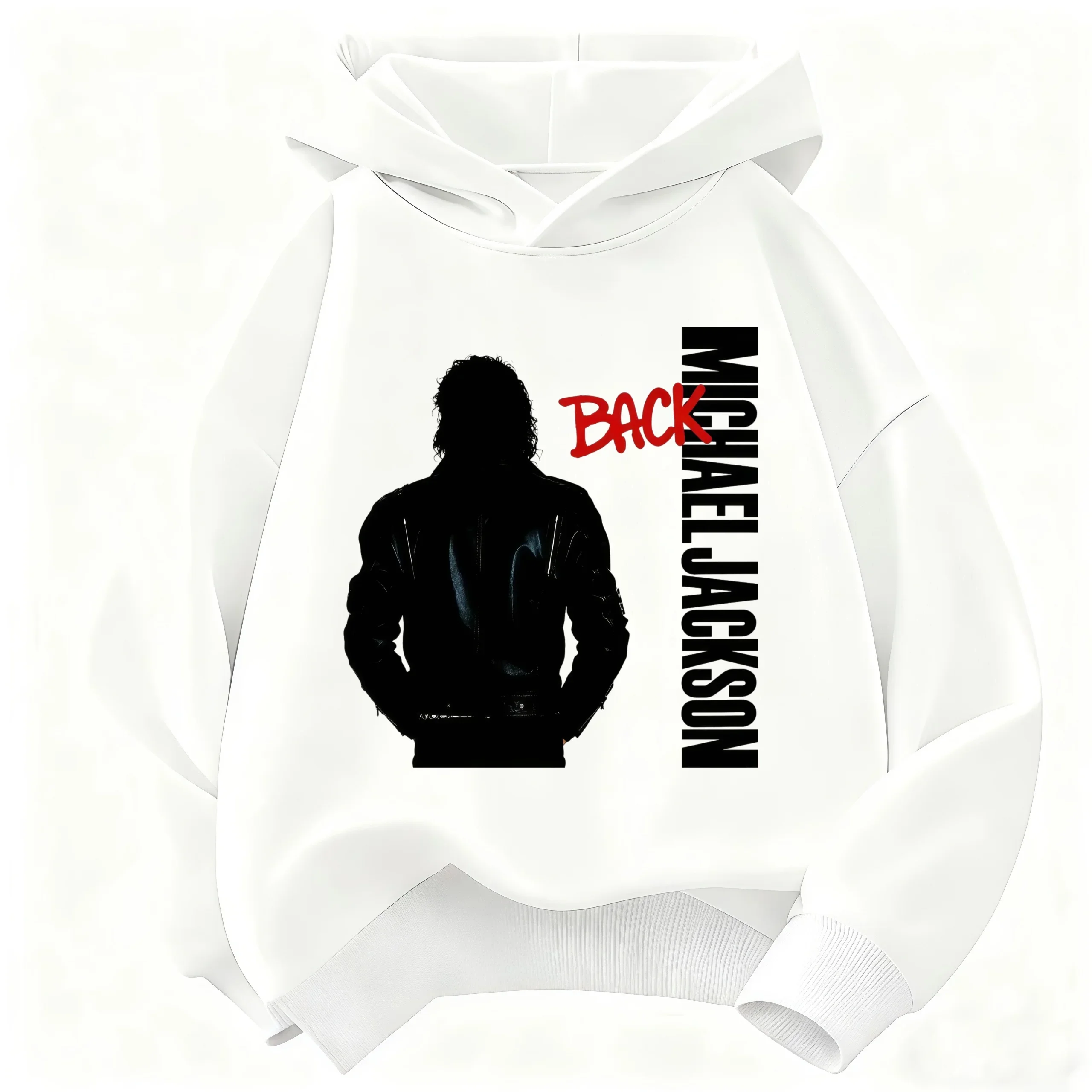 2026 Neuer Kinder-Hoodie mit Michael Jackson Aufdruck, Unisex, Warm, Verdickt, Retro-Stil Superstar Grafik-Oberteil für Herbst/Winter – Detail 4