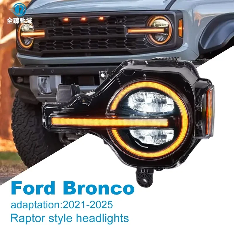 21-25 for Raptor Edition Car LED Headlight Assembly, Upgraded Headlights, Modifications, and Yellow Daytime Running