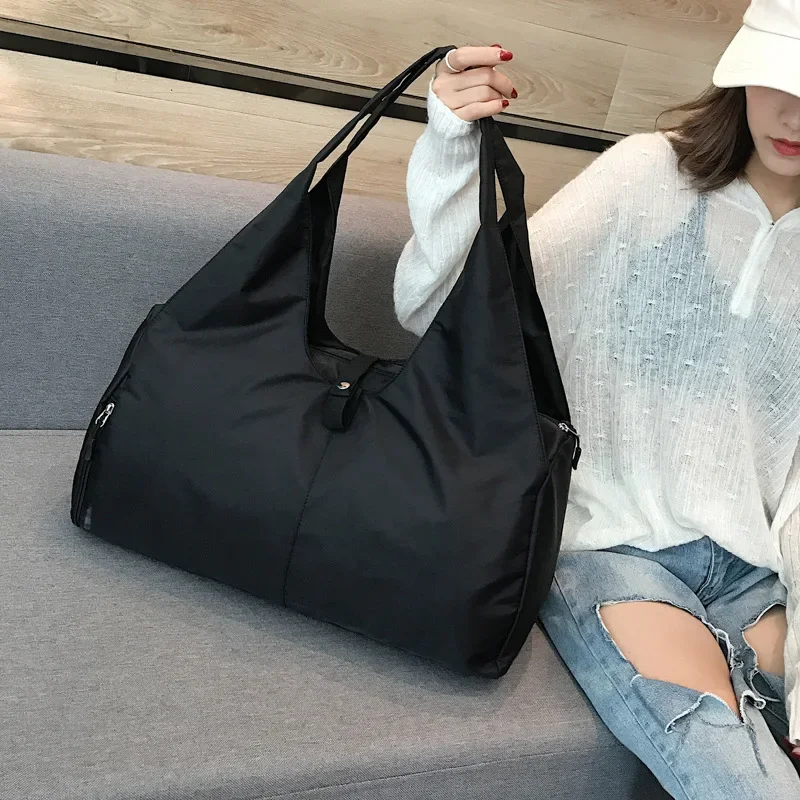 Bolso de viaje de un solo hombro de nailon para mujer, bolsos impermeables, clasificación de ropa, organizar, venta al por mayor