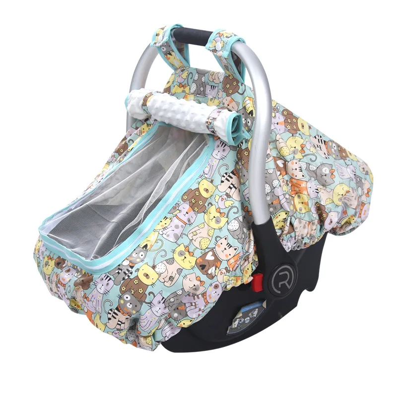 Infant Car Seat Warm Cover Baby Car Seat Mosquito Net Weatherproof Cover Child Safety Seat Windproof Sun Cover