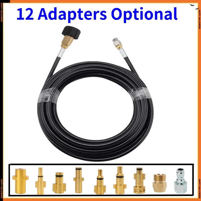 Mangueira de Limpeza de Drenagem de Esgoto Kit de Dragagem de Tubos Bico de Limpeza de Esgoto Karcher Interskol Huter Hammer Nilfisk Bosch Lavor