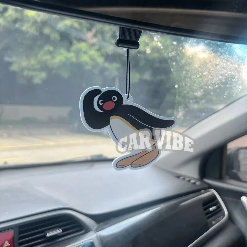 Happy Dog Car Freshener Pendant — Cartoon Scent Strip for Mirror & Vent, Home Office Decor, Creative Gift for Friends