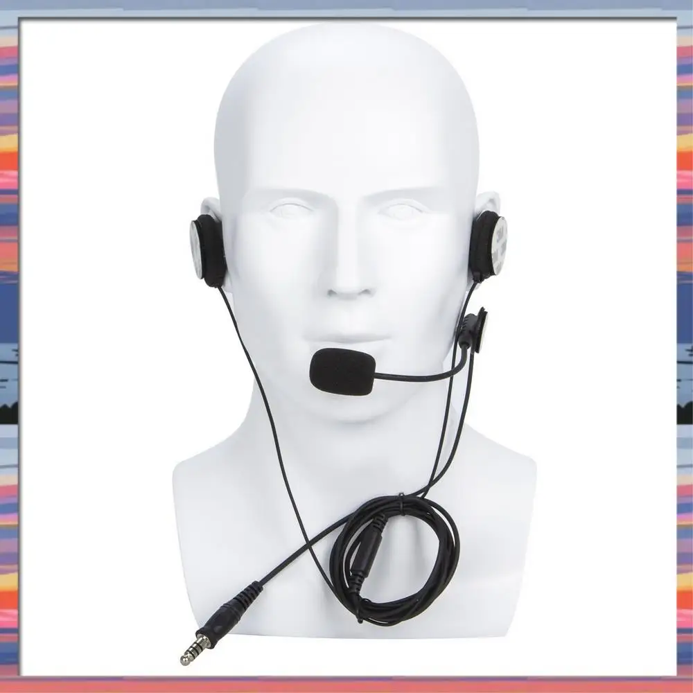 Ac18 (garantido) u94 ptt capacete da motocicleta fone de ouvido 3.5mm plug walkie-talkie capacete em dois sentidos fone de ouvido para pessoas da polícia vestindo hel