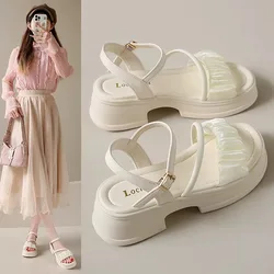 Fairy Style Thick Soled Sandals for Women Wearing Summer New Thick Heels with Fashionable Beach Shoes