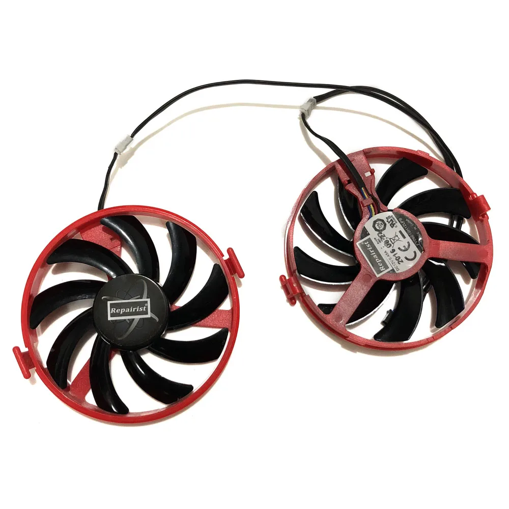 Pendingin VGA GPU, FDC10H12S9-C, Fan/A, kipas kartu Video, untuk XFX R9 380X R7 370, pendingin kartu Grahics 2 buah/set