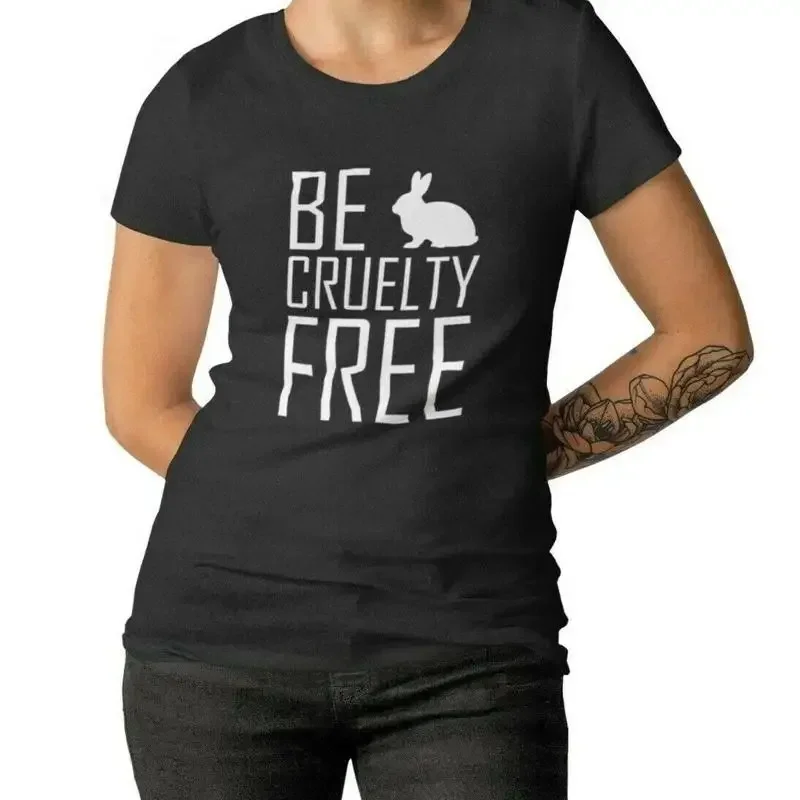 Women's Be Cruelty Free T Shirt Kind Vegan Vegetarian Dairy