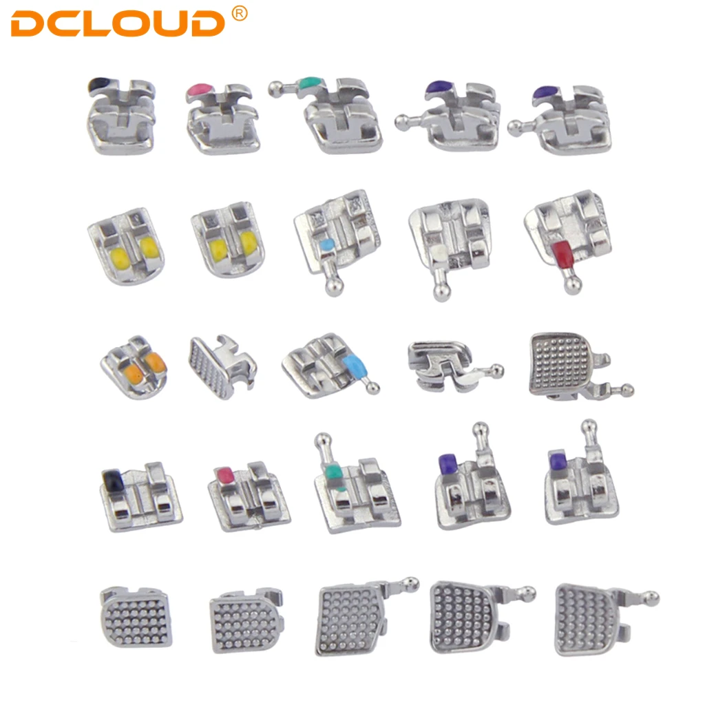 200 Stück/10 Packungen Zahnärztliche Kieferorthopädische Metallbrackets Mini Roth MBT 022 018 Slot Hock 345 Ortho Bracket – Detail 5