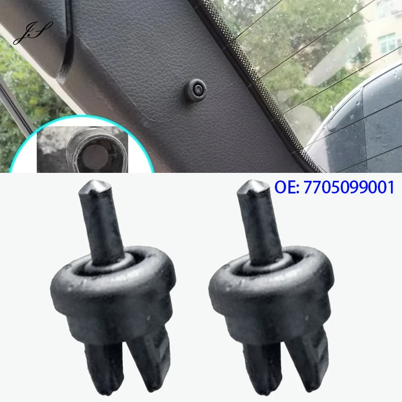 2pcs Car Rear Boot Parcel Shelf String Hanger Bracket for Citroen Nissan Renault Trunk Lanyard Fixed Buckle Threaded Nail Parts