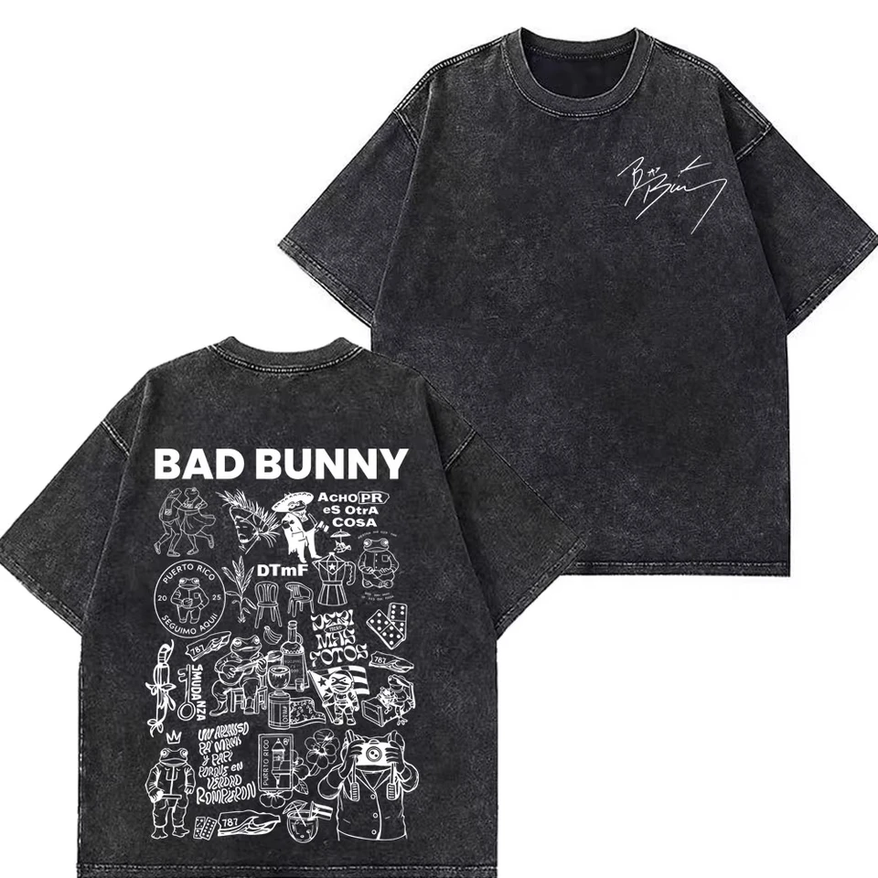 Rapper Bad Bunny Tour 2026 Debi Tirar Mas Fotos DTMF Merch Vintage