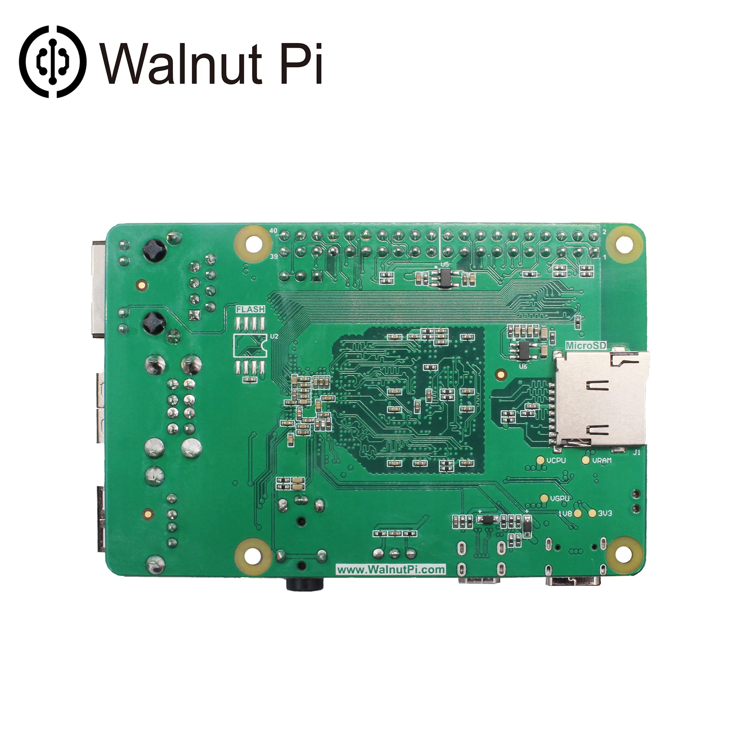 Imagem -02 - Placa de Desenvolvimento Walnut pi Mini pc 1gb Ram Ddr3 Allwinner H616 Wifi Bluetooth Sbc Placa Única Computador Walnutpi Raspberrypi 1