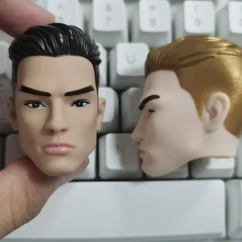 1/6 Testa di bambola maschile 35 cm di altezza Accessori per bambole da uomo Bianco/Normal/Pelle marrone chiaro Fai da te Vestire Accessori giocattolo