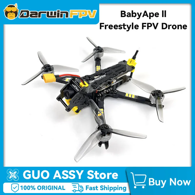 DarwinFPV BabyApe II Newest Freestyle digital / Analog Quadcopter 3.5inch FPV Racing Drone - image 1 of 4