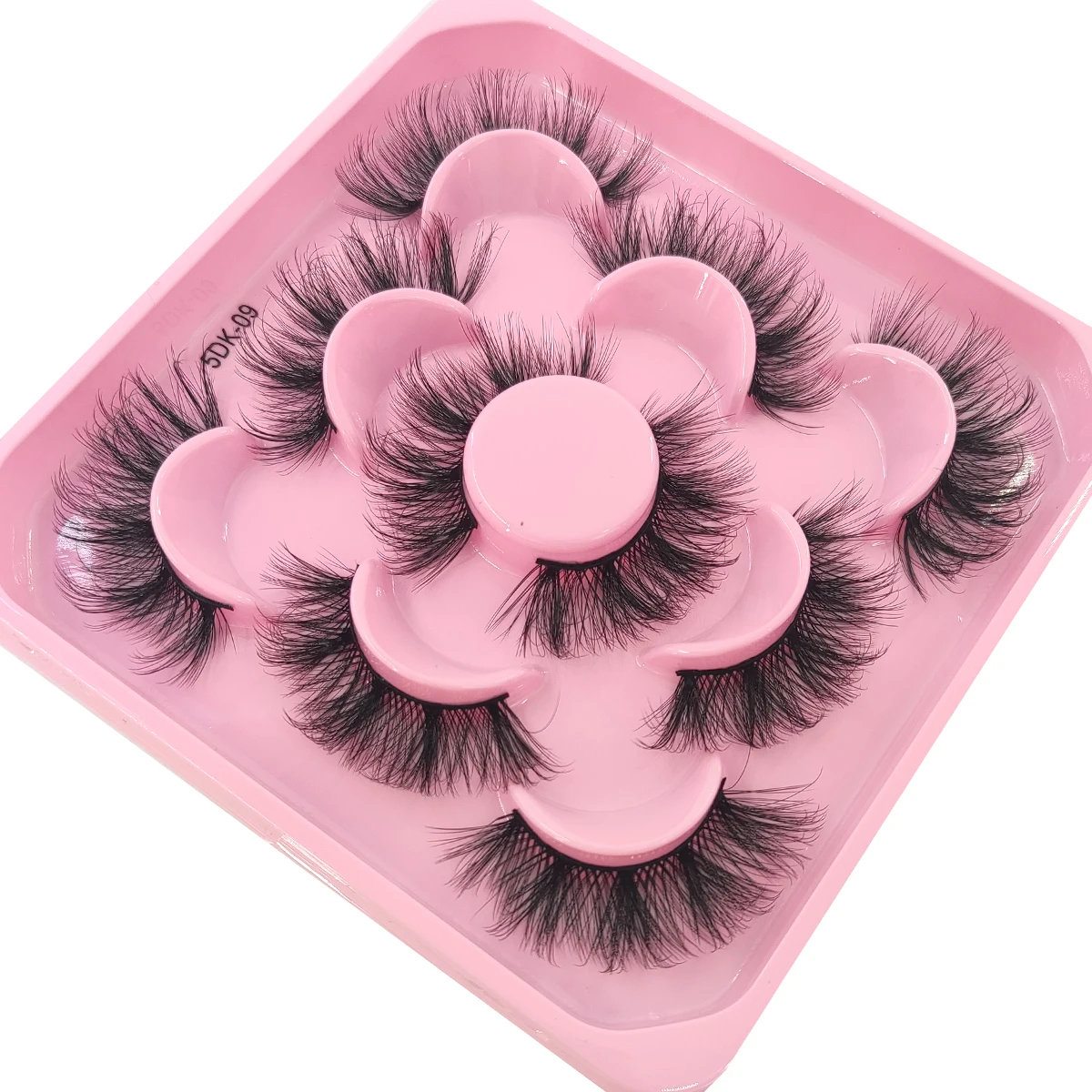AMSDCN 5 pares de cílios de vison artificial de longa duração natural dramático extensão de cílios beleza e maquiagem