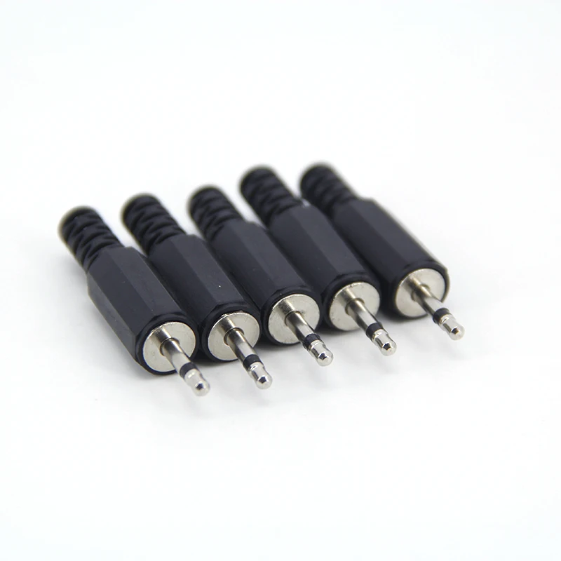 5pcs 10pcs 2.5mm Male jack 2 3 pole 2.5 Audio Mono Stereo Plug connector Plugs for Phone Headset