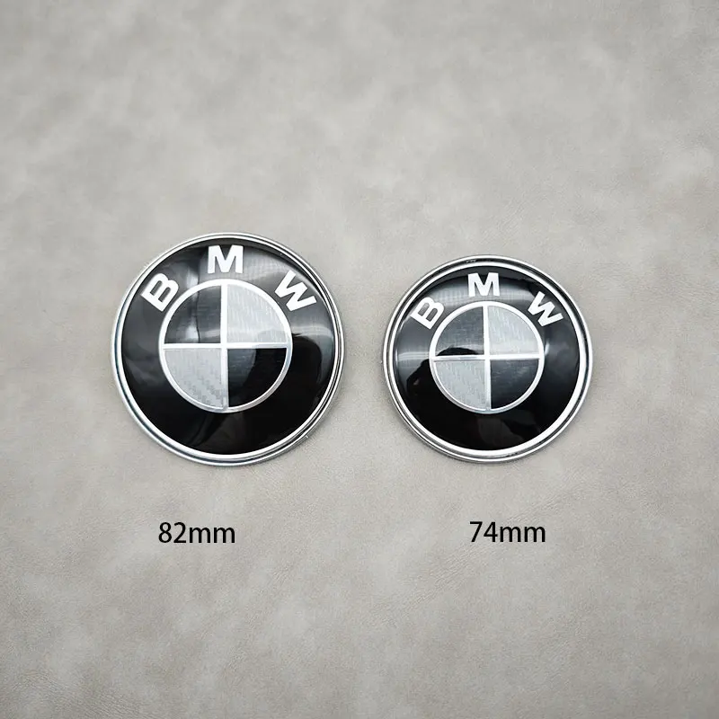 74mm 82mm Carbon Logo Car Front Hood Bonnet Emblem Rear Trunk Badge For BMW E91 E92 E93 E85 E86 E89 F11 F12 F13 F18 G11 G12 G22