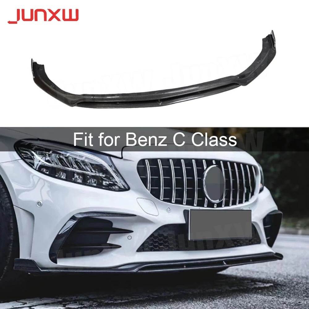 

Carbon Fiber FRP Front Bumper Chin Lip Spoiler for Mercedes Benz C Class W205 C43 AMG Sport 2019-2021 Front Bumper Lip