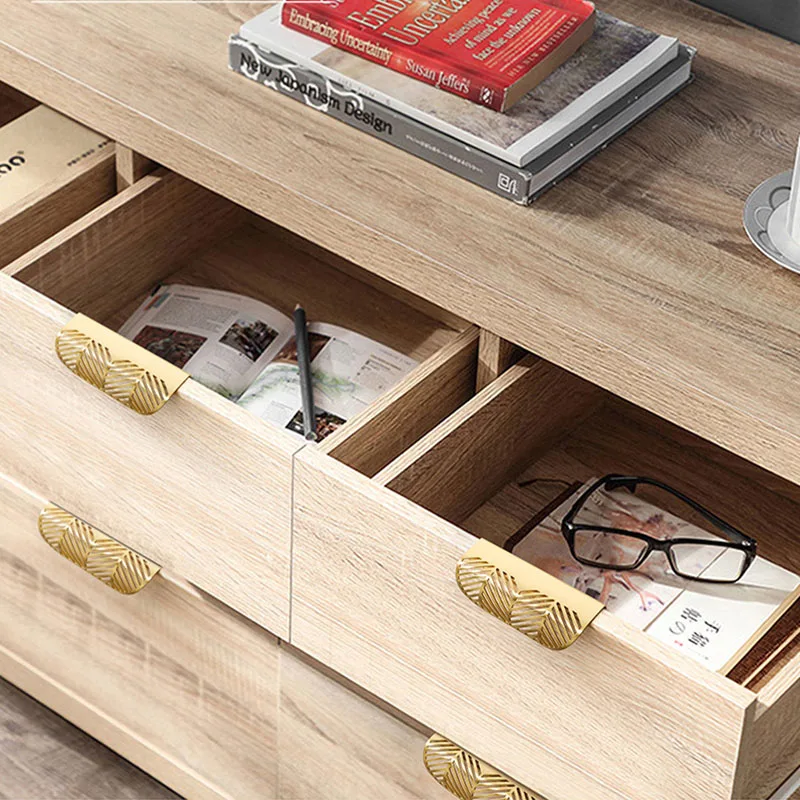 Hidden Brass Cabinet Knobs Gold Leaf Drawer Handle Invisiable Cabinet Pulls Furniture Door Hardware Dresser Knob