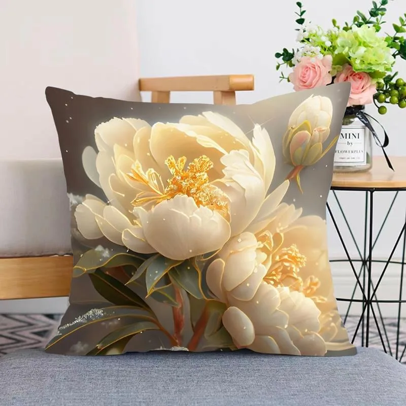 Rose Pillowcase Dormitory Decoration Office Living Room Sofa Home Pillowcase