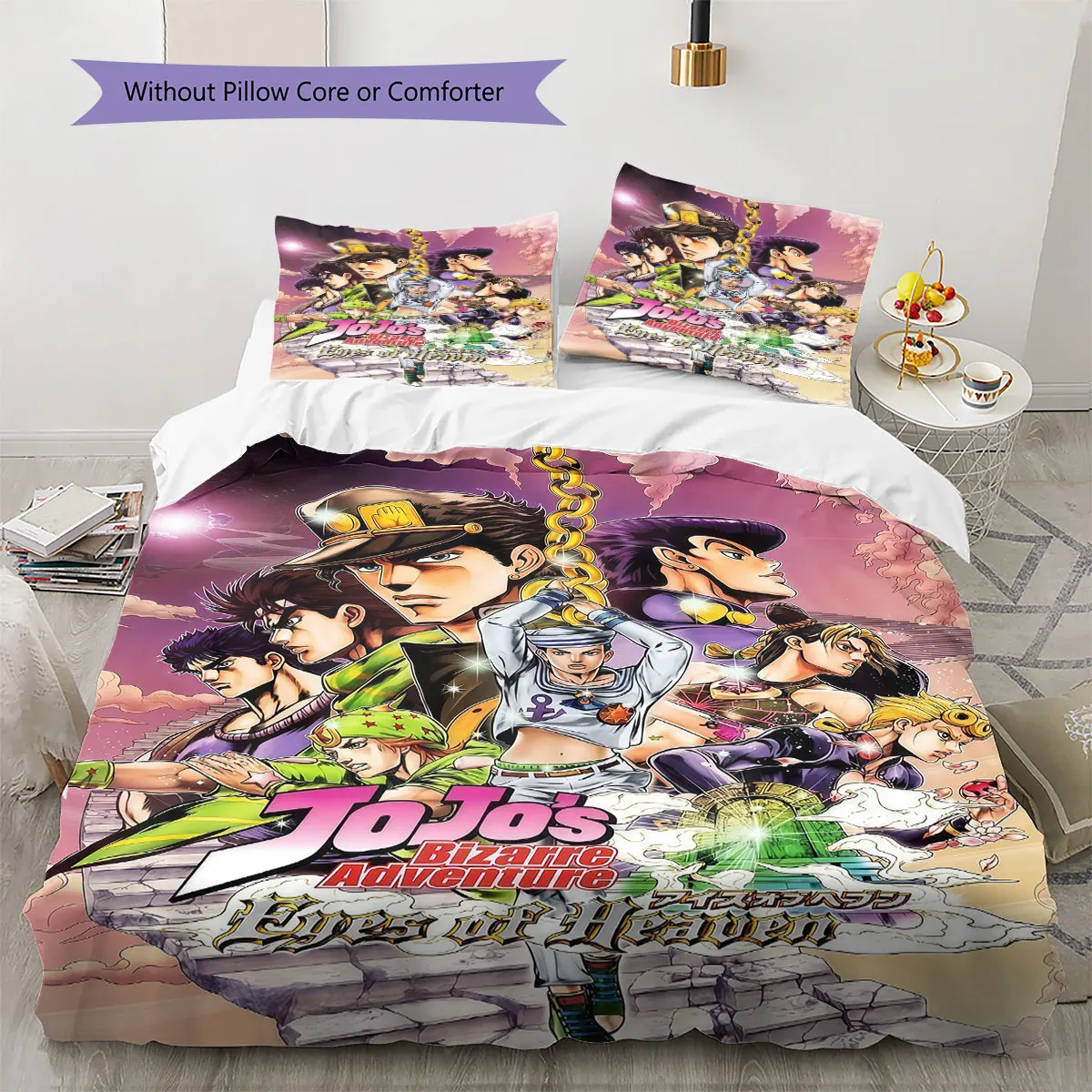 JoJos Bizarre Adventure Soft Duvet Cover Child's Bedding Set,Extra Large Size Gifts Various Sizes Available -HE20
