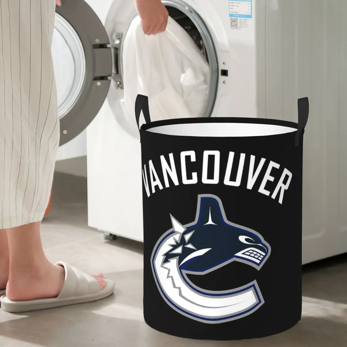 Vancouver Hockey Canucks - Cestas plegables para ropa sucia, juguetes, organizador para el hogar, cesto para la ropa sucia