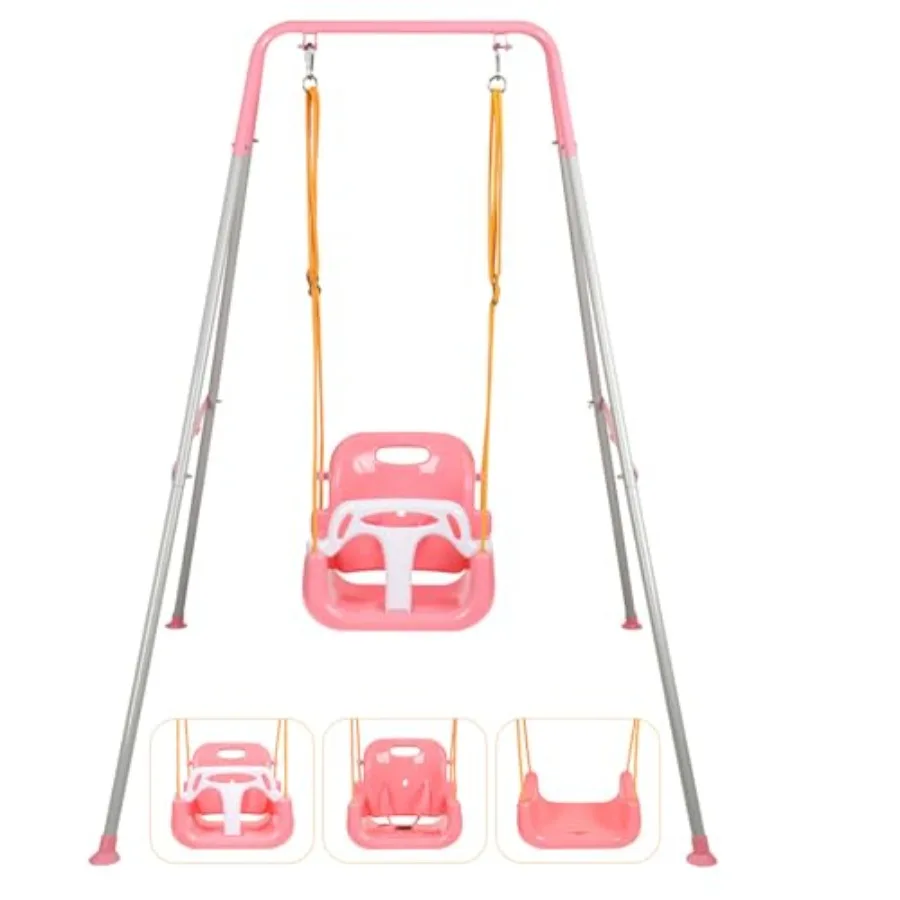

3-in-1 Toddler Swing Foldable Indoor and Outdoor Baby Swing Multifunctional Swings for 6 Months and Older Easy to Assemble and